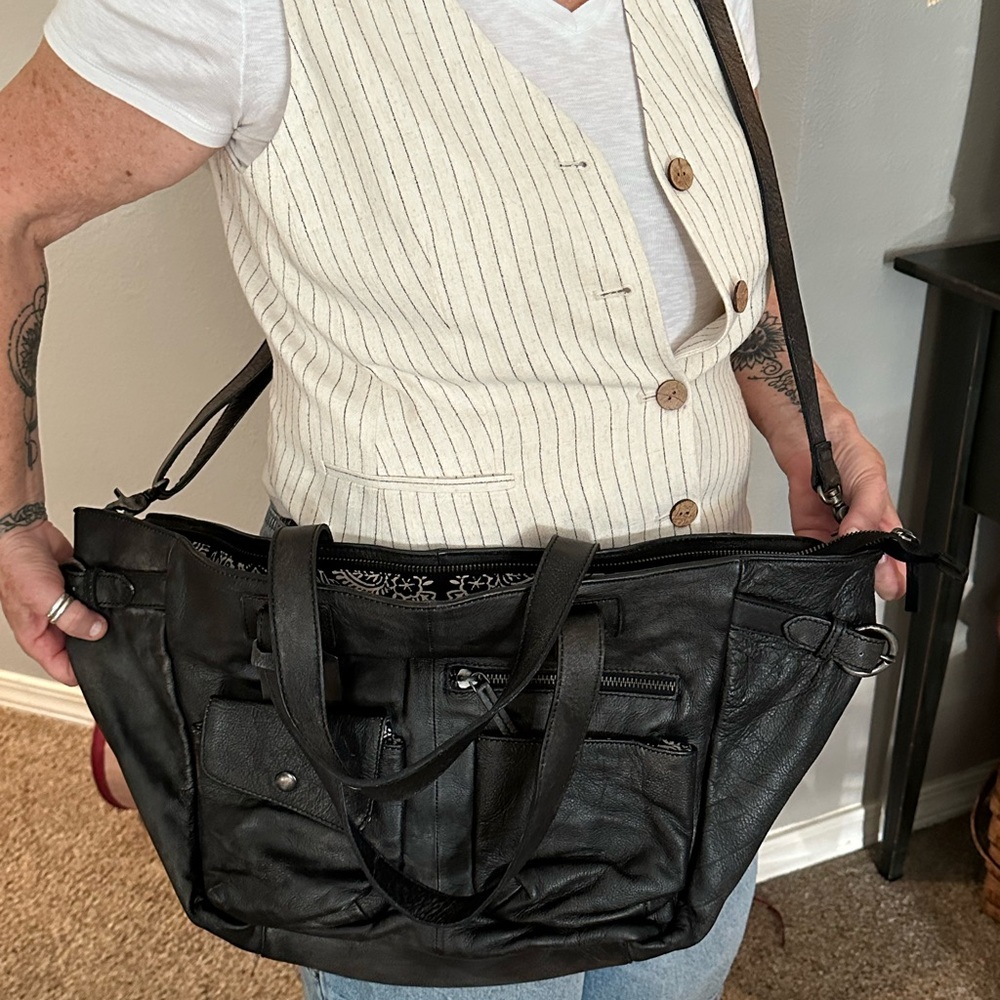 We The Free Black Messenger Bag